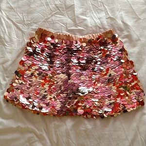 Peach Sequence Skirt